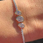 6ct Oval-cut Sterling Silver Handmade Bracelet