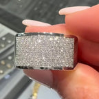 5.35ct Pave Setting Wide Band For Men
