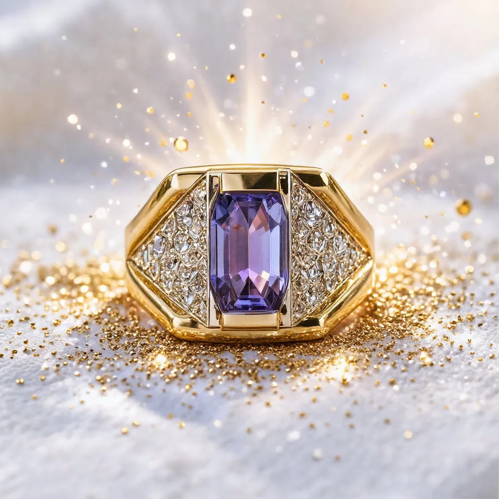 5ct Cushion Cut Amethyst Handmade Sterling Silver Plated Rose Gold Ring