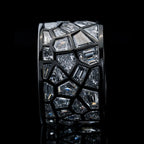4.8ct Irregular Cut White Sapphire Band For Men