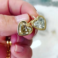 6.0 Carat Heart Cut White Gemstone Earrings
