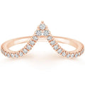 Moissanite Classic V Shape Design Round Cut Women's Wedding Band