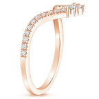Moissanite Classic V Shape Design Round Cut Women's Wedding Band